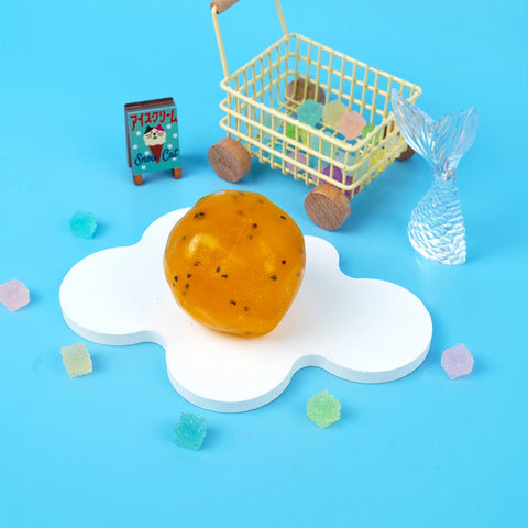 Pawtoto ミニベビーピーナッツイエロースクイーズおもちゃ 手作り食品グレードシリコン クリーミーな感触 柔らかく素早く反発