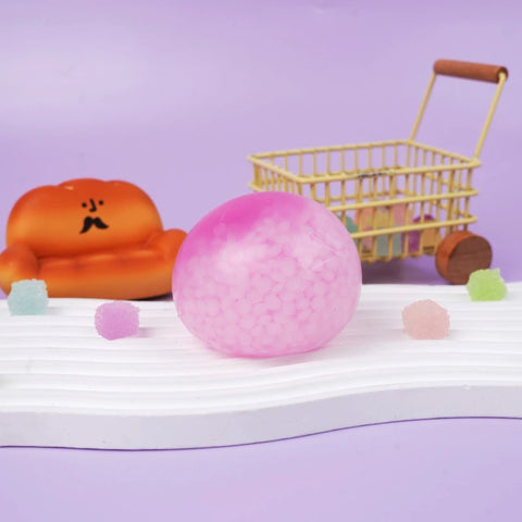Pawtoto ハンドメイド センサリースクイーズボール – ストレス解消フィジェットトイ、柔らかく伸縮性のあるスクイーズボールコレクション