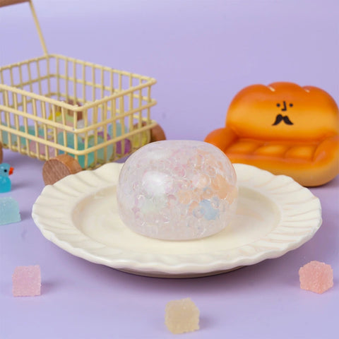 Pawtoto ミニベビーピーナッツイエロースクイーズおもちゃ 手作り食品グレードシリコン クリーミーな感触 柔らかく素早く反発