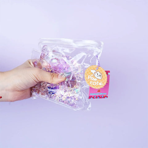 Pawtoto クリア 貝殻 スクイーズ おもちゃ 手作り 食品グレード シリコン 水感 中硬め 素早い反発
